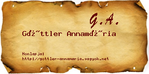 Göttler Annamária névjegykártya